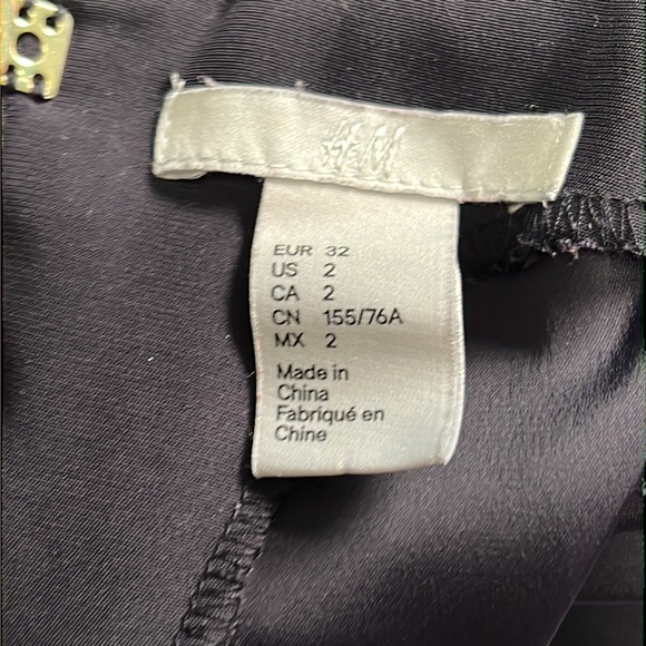 H&M Navy Work Dress Back Cut Out Midi Length size 2 - Picture 8 of 8